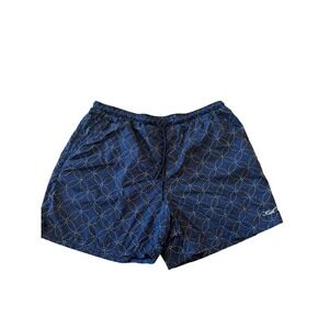 Kith Geometric Stitch Active Swim Shorts Mens Large SS23 Navy Nocturnal Summer
